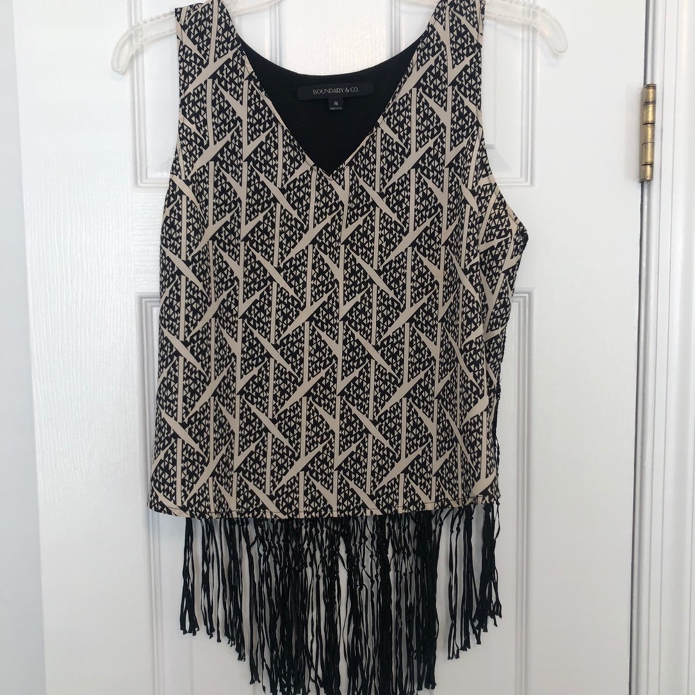 Boundary & Co Macrame back shell top
